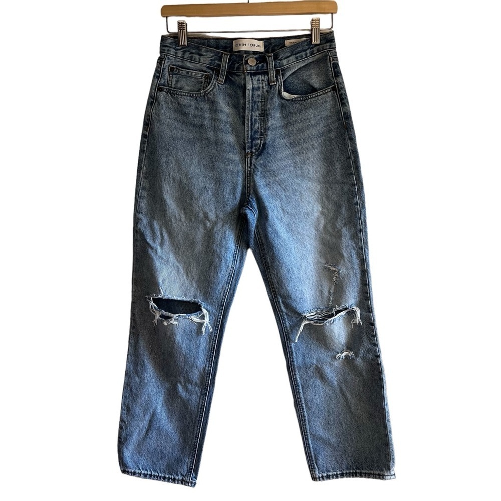 Denim Forum Joni High Rise Loose distressed jeans size 26 excellent condition - Picture 4 of 16